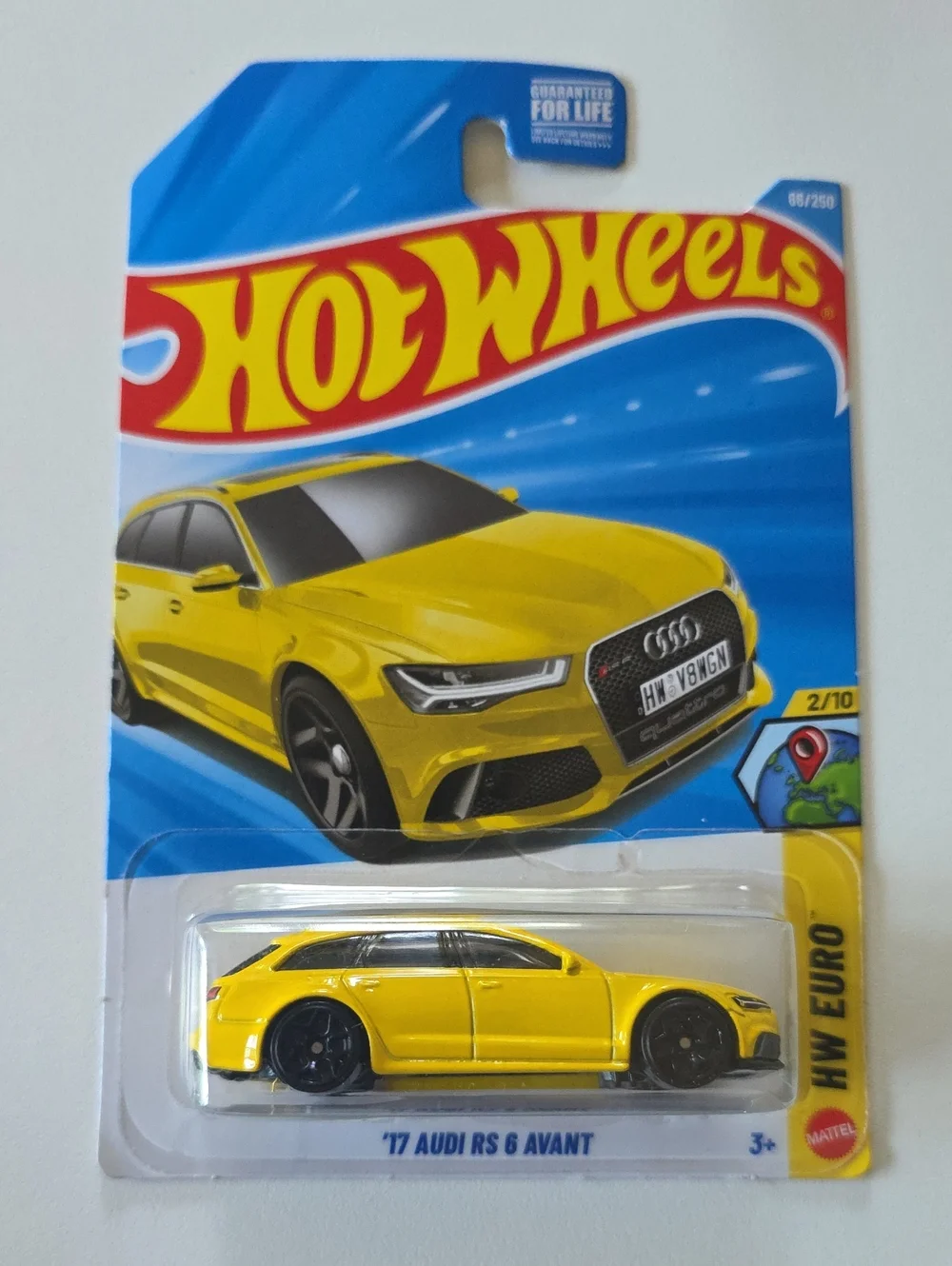 Hot Wheels Euro Cars - Assorted Red & Yellow Vehicles And Double Decker Bus